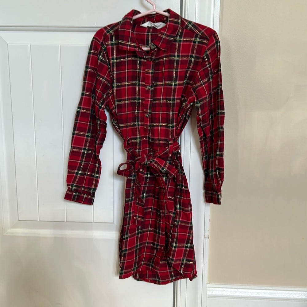 H&M Holiday flannel dress